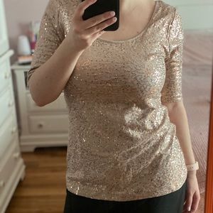 Banana republic double scoop neck sequin Medium